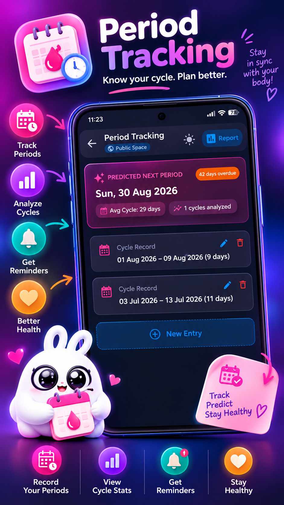 ODude Note Private Period & Cycle Tracker